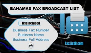 BAHAMAS FAX BROADCAST LIST