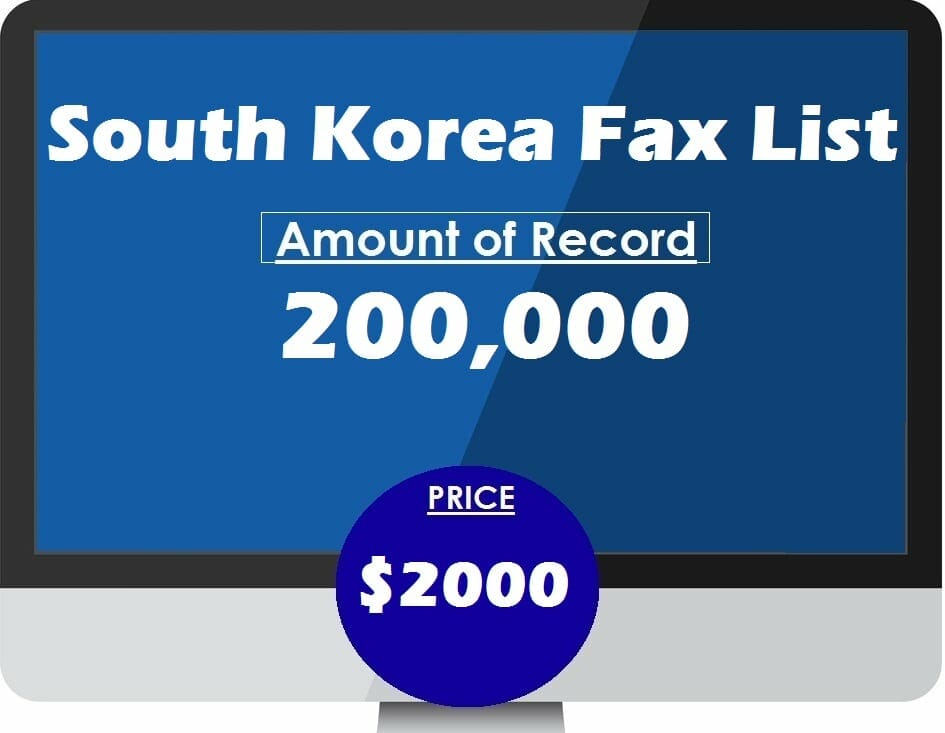 Buy South Korea Fax List