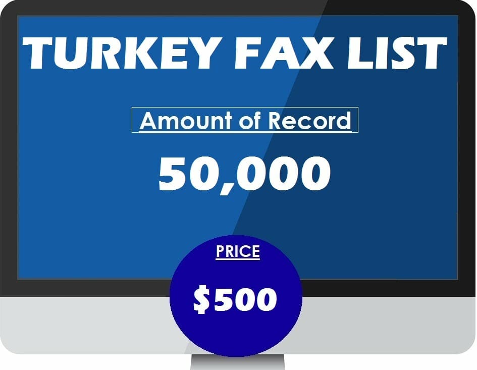 Buy TURKEY FAX LIST